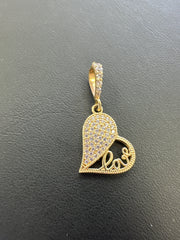 14k heart love pendant 2.07g