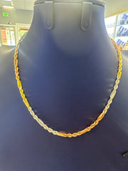 14k Milano Necklace 3.5mm necklace tricolor 16”