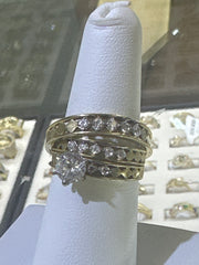 14k trio set wedding engagement