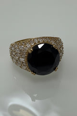 10k ring men Onix black stone