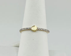 14k hexagon ring with stones
