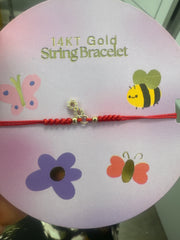 14k infinity bracelet red hilo