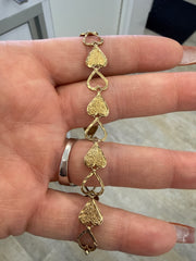 14k bracelet hearts