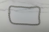 925 Silver cuban style necklace with Diamonds 0.50ct 20”
