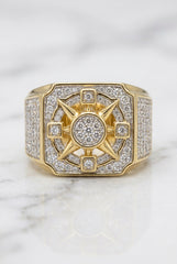 10k diamond ring men compass
