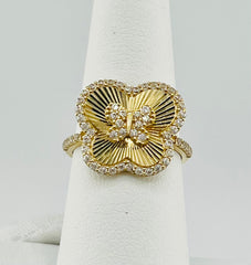 14k butterfly ring with stones