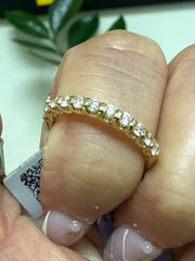 LADIES BAND 0.5CT ROUND DIAMOND 14K YELLOW GOLD (SI QUALITY) #7