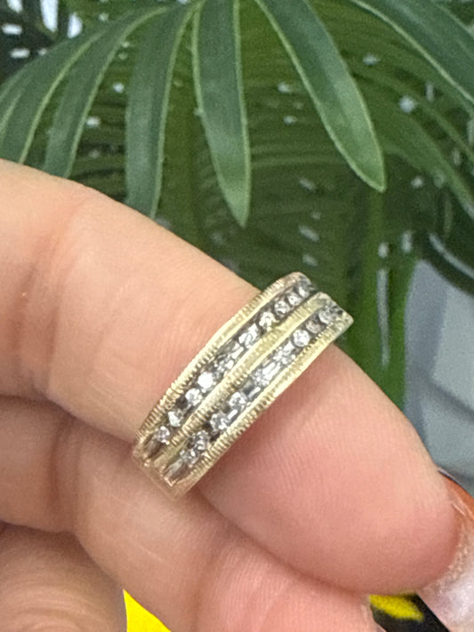 10k band aro 5mm with diamonds size #7