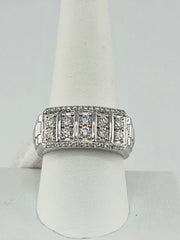 necklace silver lab diamonds 1.00ct