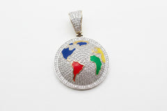 10k earth globe pendant w/ diamonds .29t