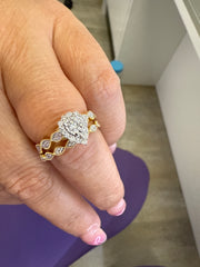 10k Diamond Engagement ring natural diamond
