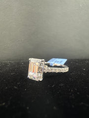 Sterling Silver Moissanite Ring 3ct