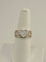 14k heart ring