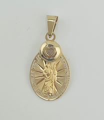 14k Christian Pendent heart