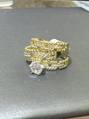 14k trio set wedding engagement