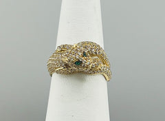 14k ring ladies panter stones