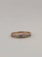 10k Rose Gold Diamond band Ring 0.35ct #7