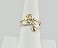 14k ring mon and star