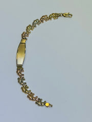 14k bracelet ID kids & girls 3 color elephants