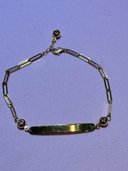14k bracelet paper clip 8”