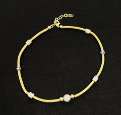 14k ankle bracelet 9-10 inch