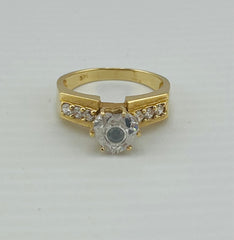 14k ring ladies engagement cz