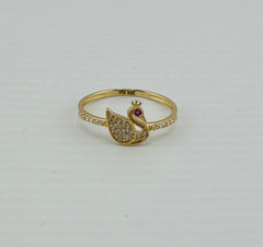 14k ring swan ring ladies