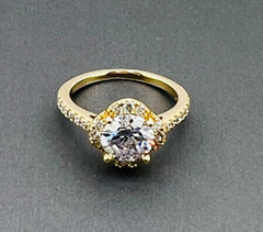 14k ring ladies engagement cz