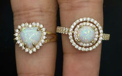 14k gold ring opal stone