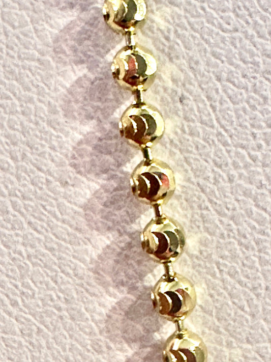 10k Bead chain necklace 16”