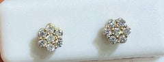 14k Earring 0.31ct Flower