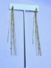 14k Earing 3 color long aretes voladores