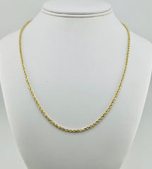 14k Rope necklace chain 22”
