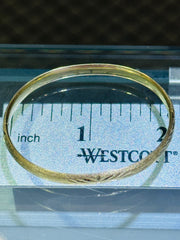 14k baby girl bangle bracelet 2” long