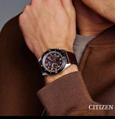 Citizen’s Terra Force takes inspiration from the golden age of aviation, pairing rugged chronograph styling with Eco-Drive technology powered by any light. Visit us at Viannys Jewelry LLC to experience this bold timepiece up close.