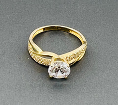 14k ring ladies engagement cz