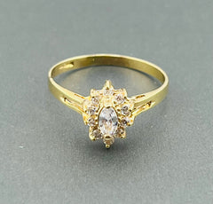 14k heart ring with stones