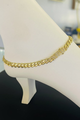 14k Monaco Anklet bracelet 4.6m 8.5g 6mm 10”