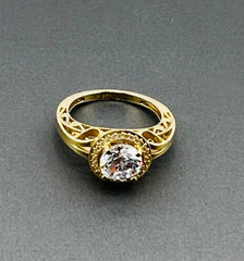 14k ring ladies engagement cz
