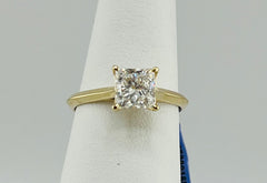 14k Ring 1.50 CT Square Diamond 14K