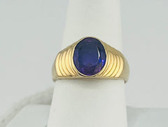 14k ring men purple stone