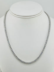 Silver 925 necklace tennis chain size 24”