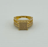 14k ring engagement square with CZ’s