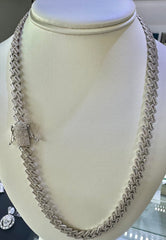 Silver 925 necklace monaco style size 20”