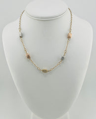 14k necklace 3 color