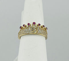 14k Quince (15) crown with stones