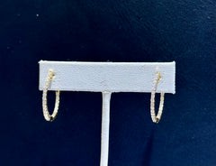 14k 0.99ct dia earrings