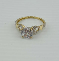 14k ring ladies engagement cz