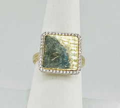 14k Square Ring ideal for engraving yor favorite initials or name