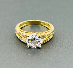 14k ring ladies engagement cz